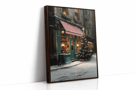 December Snow Lights The Bookshop