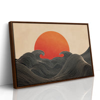 When Waves Embrace the Setting Sun
