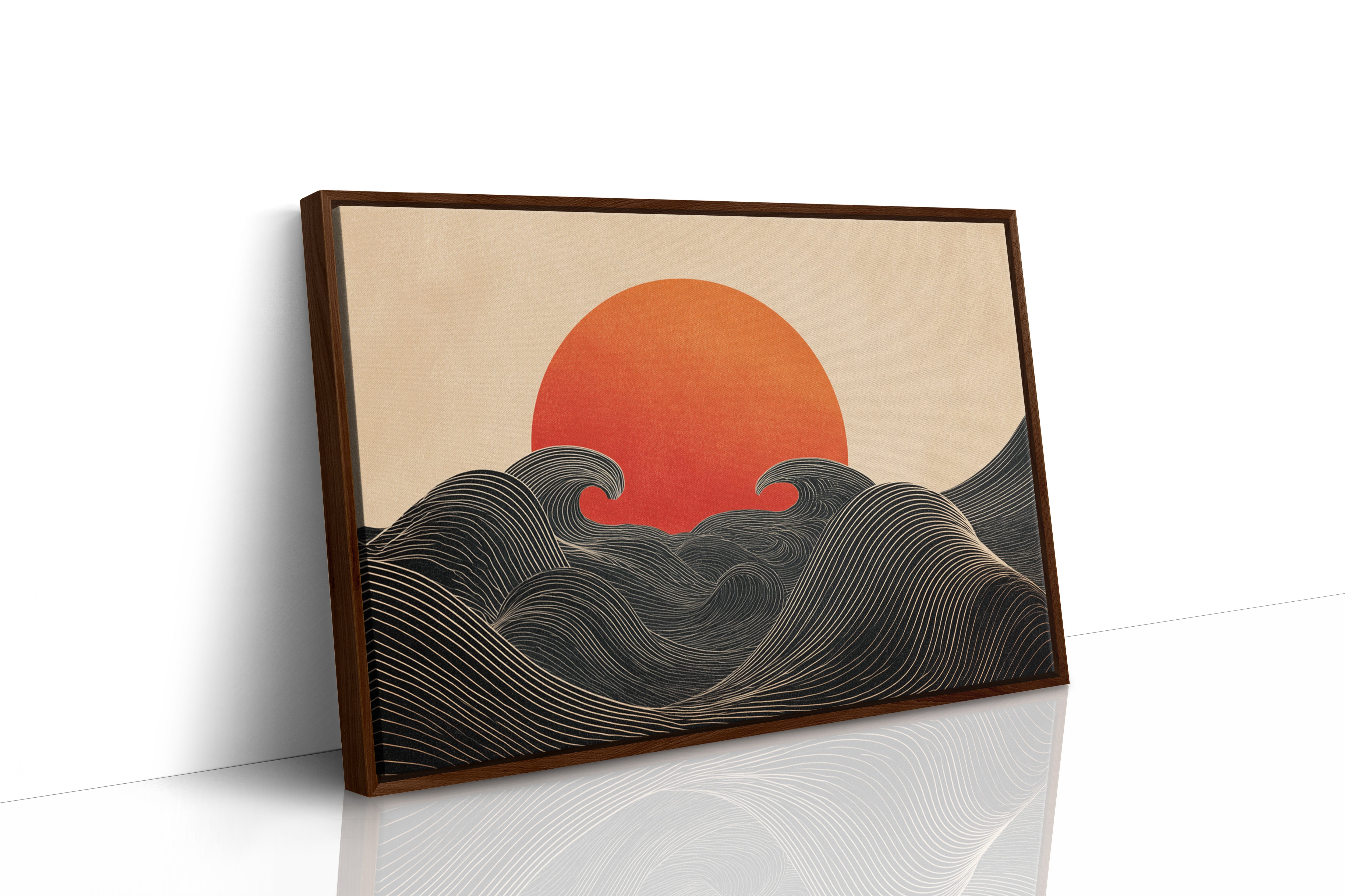 When Waves Embrace the Setting Sun