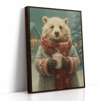 Winter Bear Savors Cozy Cocoa Moments