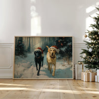 Winter Companions Share Forest Adventures