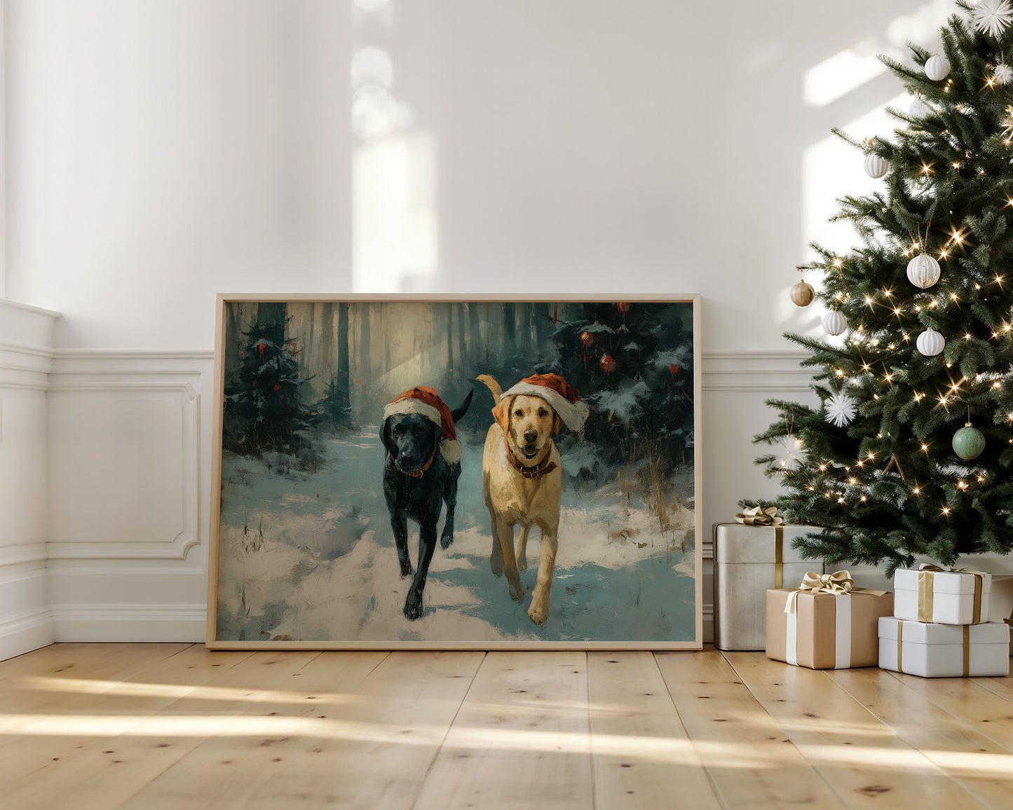 Winter Companions Share Forest Adventures