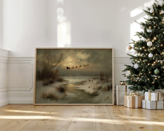 Winter Magic Crosses Moonlit Stream