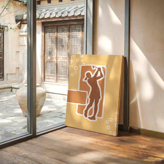 Copper Notes Float Through Golden Air