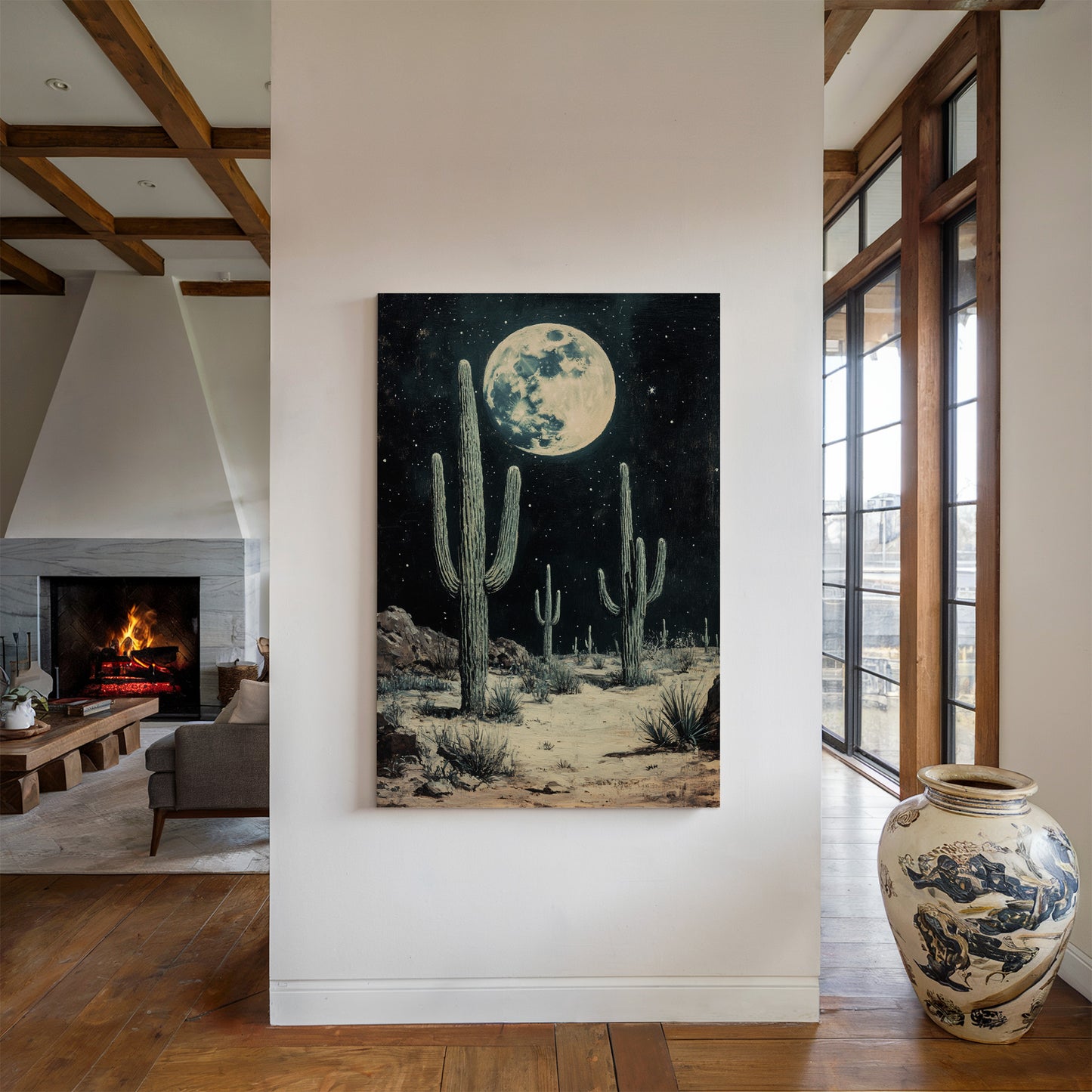 Desert Moonlight – Southwestern Nightscape Wall Art