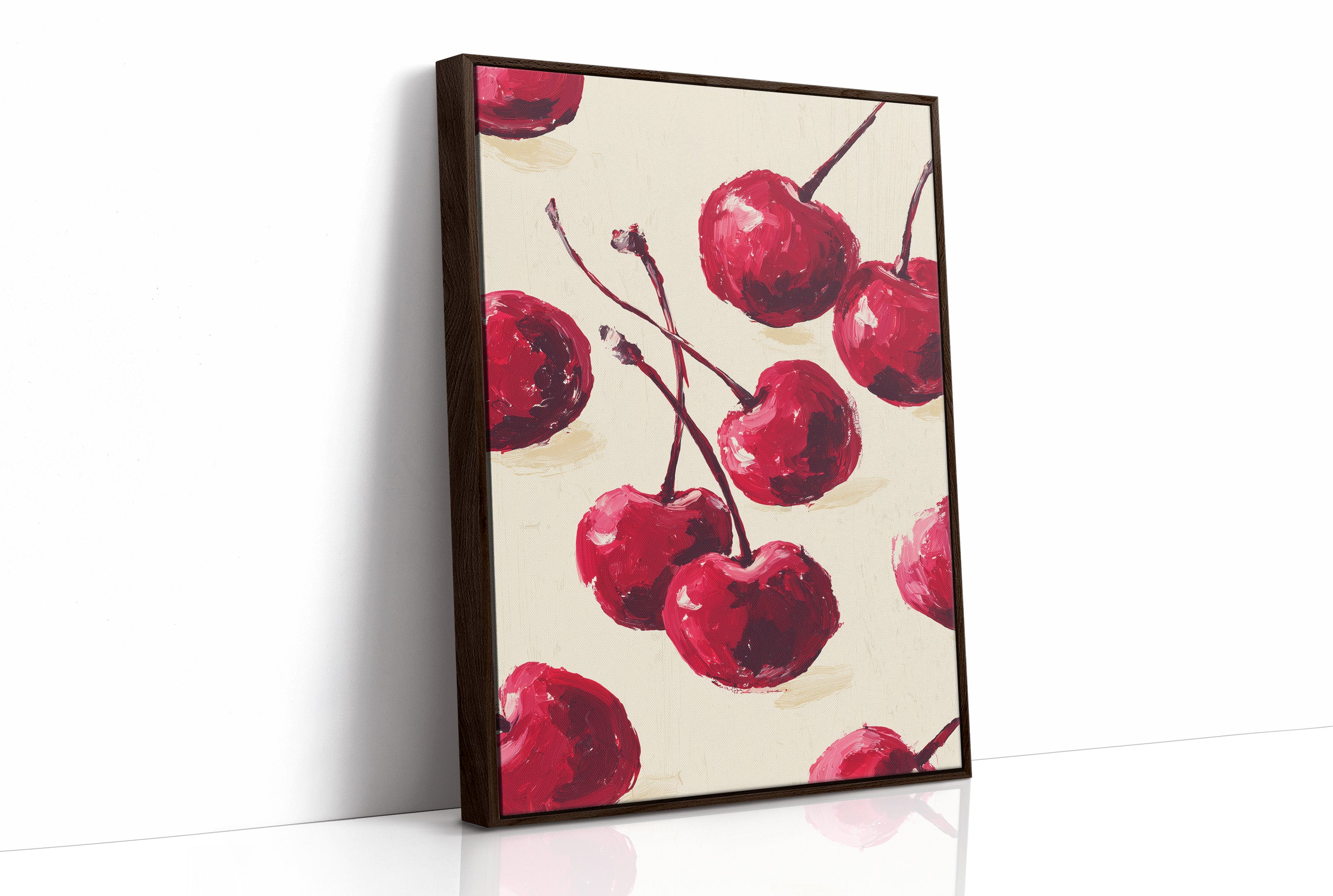 Crimson Harvest: Cherries in Bold Brushstrokes