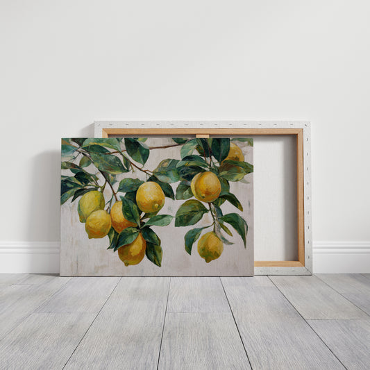 Sunlit Lemons Dance Among Leaves