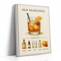 Old Fashioned Cocktail Recipe Art Print