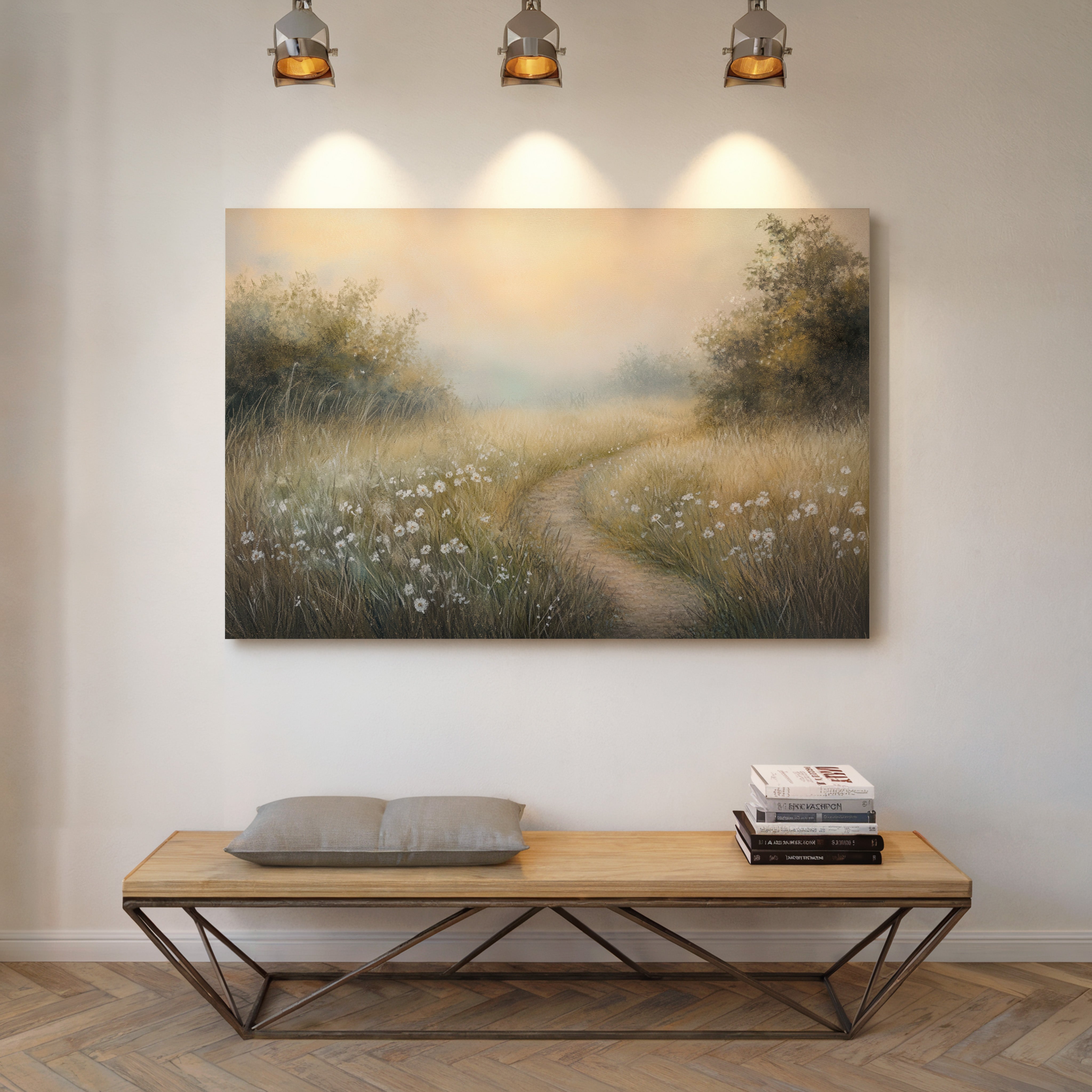 Summer Path Through Dancing Daisies