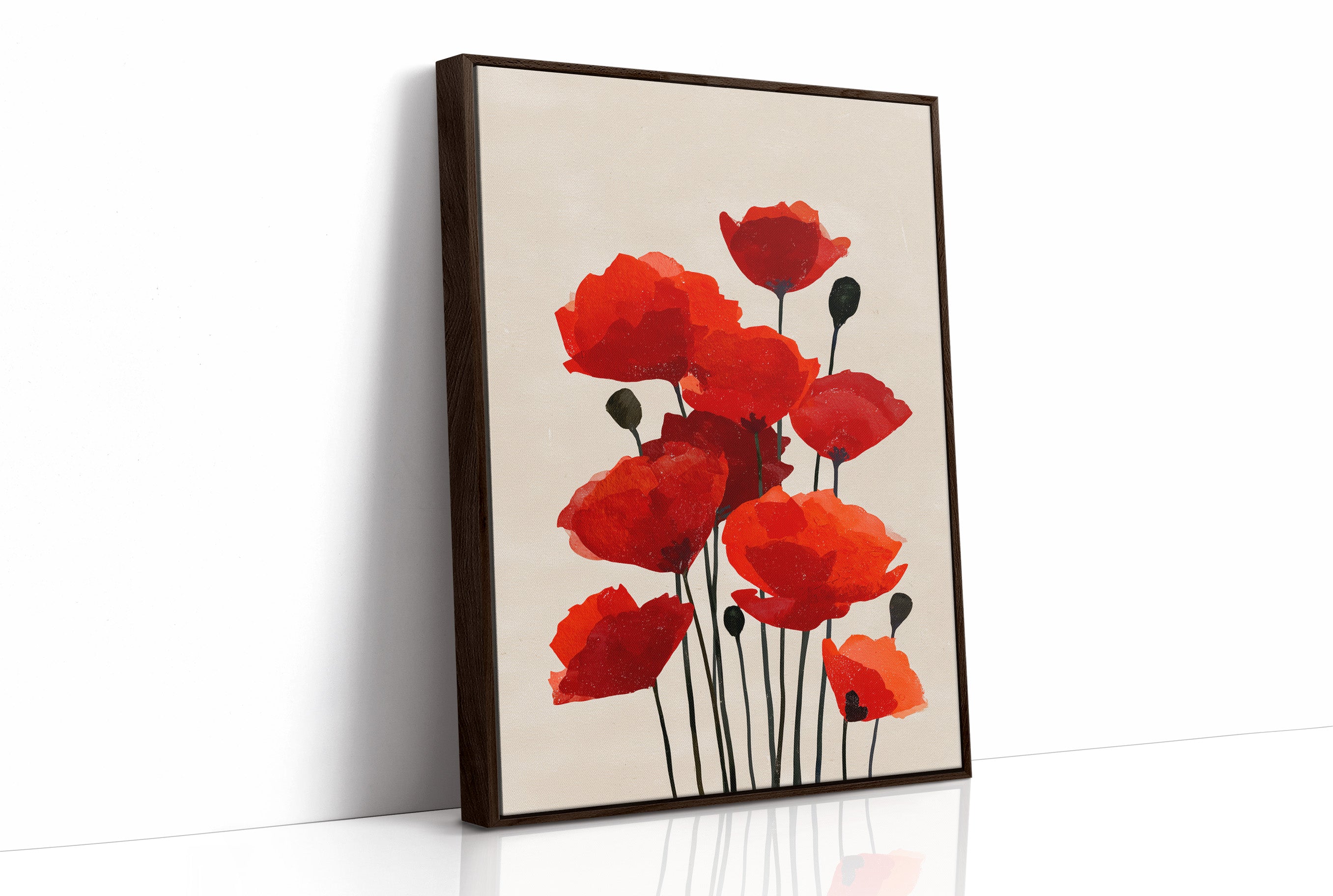 Scarlet Symphony: Poppies in Translucent Bloom