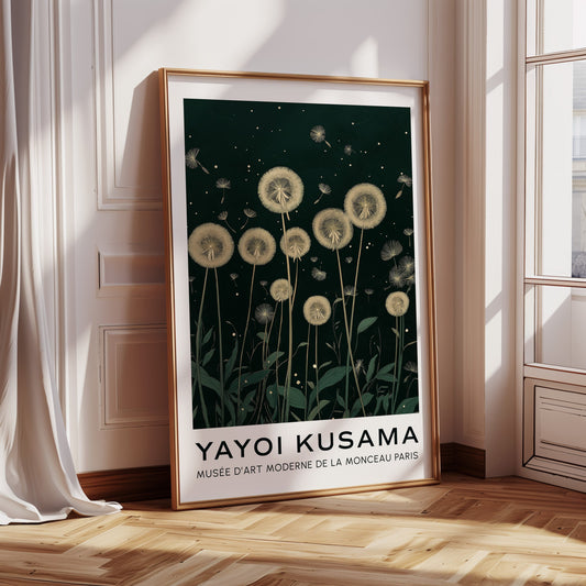 Ethereal Dandelion Dream – Kusama-Inspired Nightscape