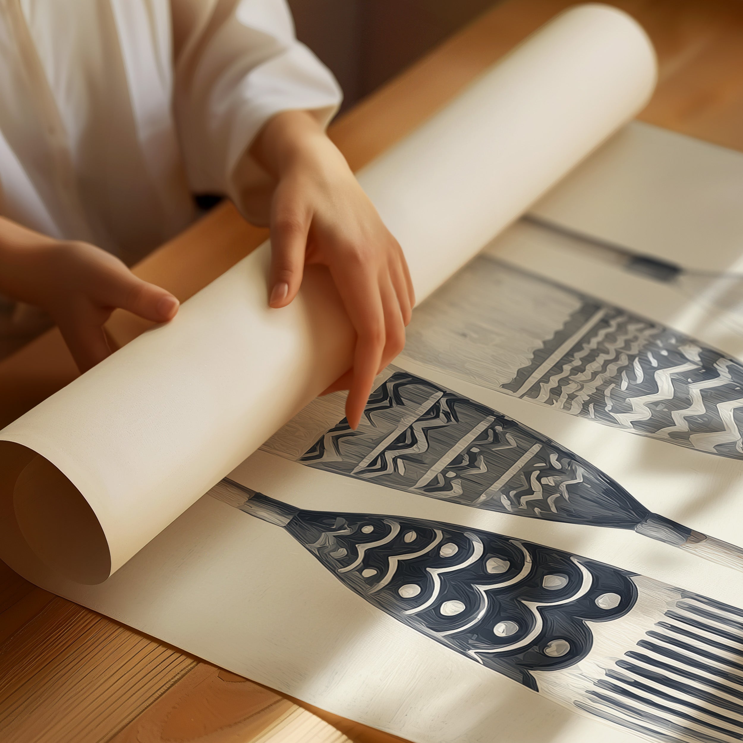 Carved Oars Tell Lakeside Tales