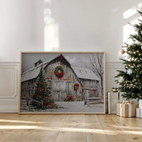 Snow Settles On Grandfather's Barn