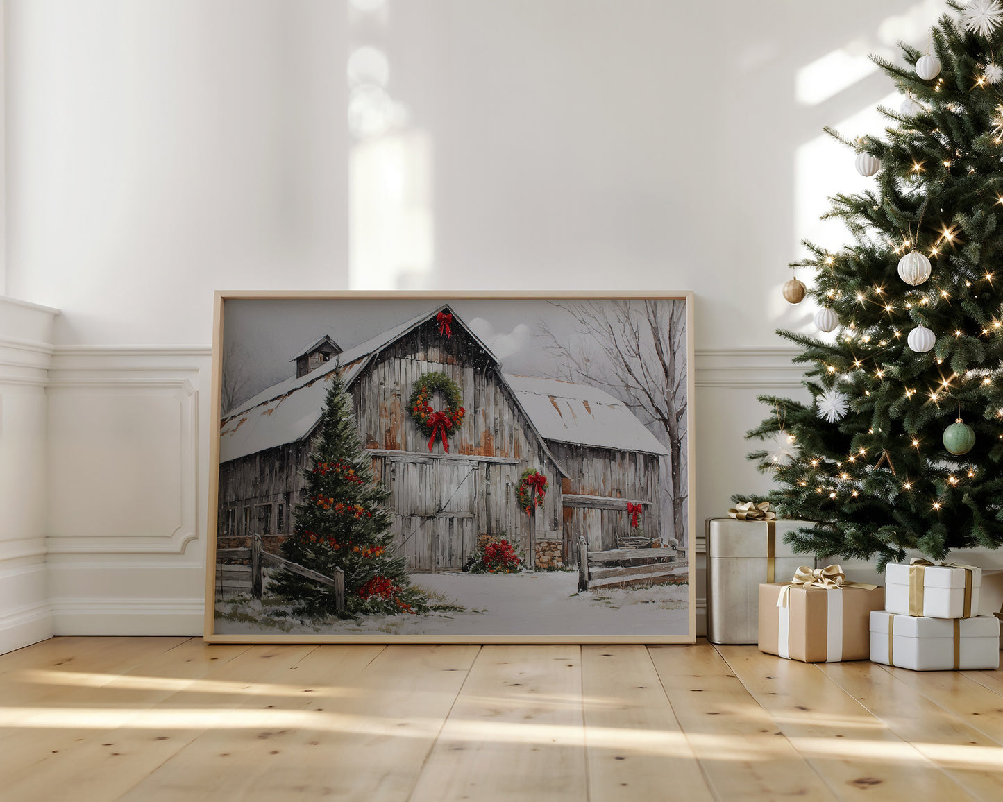 Snow Settles On Grandfather's Barn