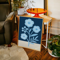 Midnight Garden Blooms In Blue