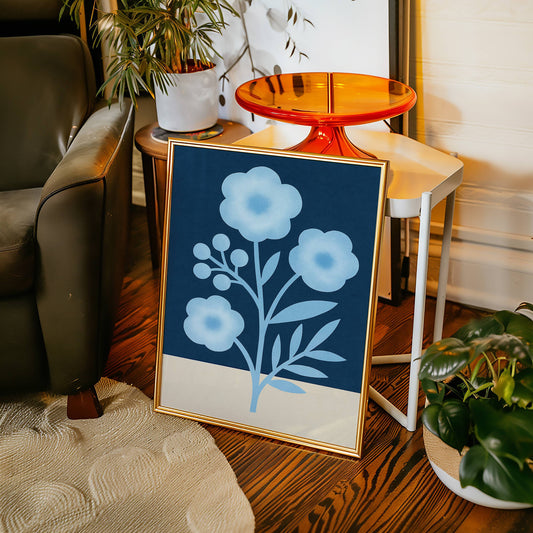 Midnight Garden Blooms In Blue