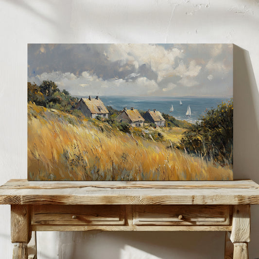 Sailboats Dance Past Golden Hills