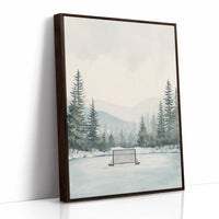 Winter's Silent Arena: Pond Hockey Dreams