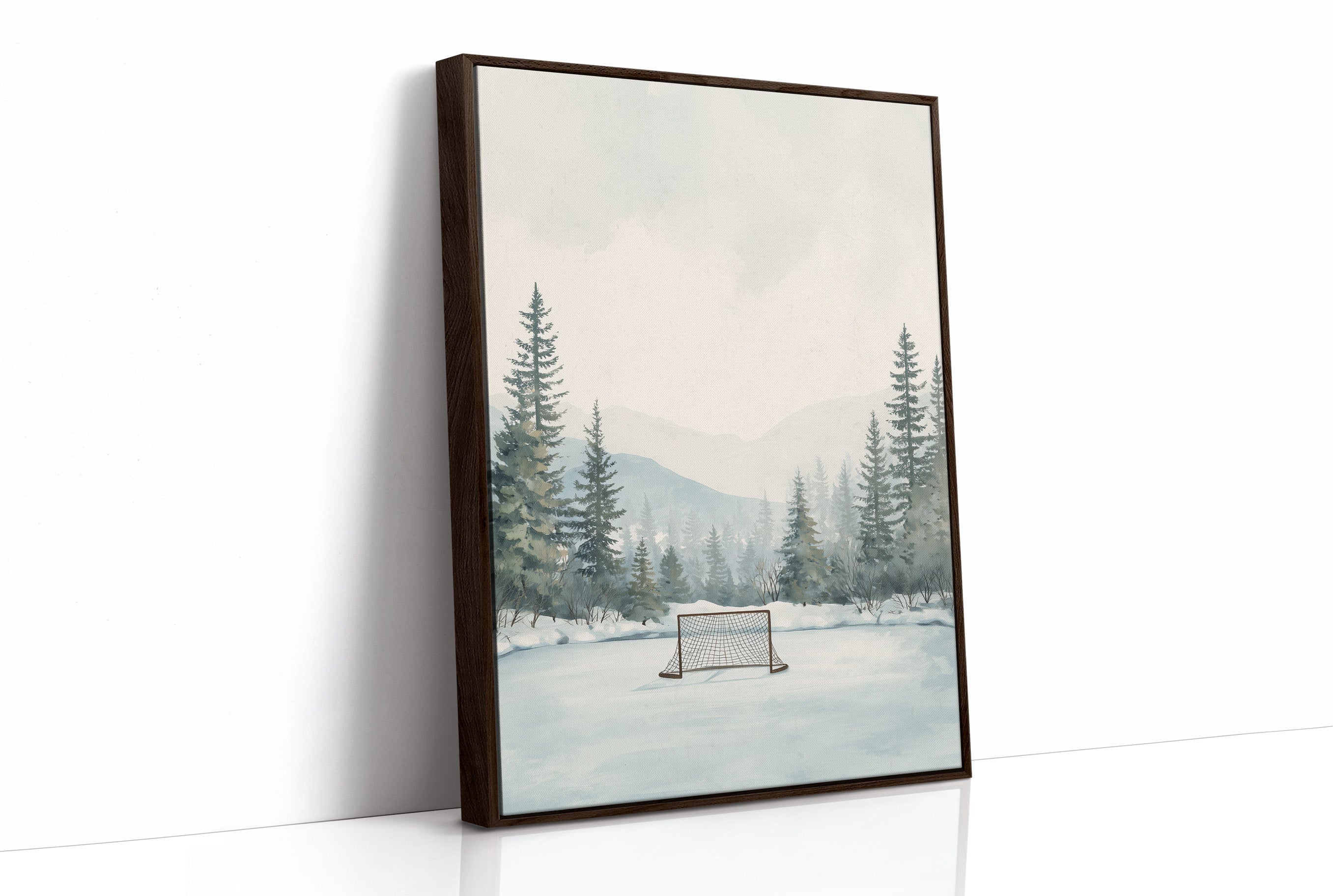 Winter's Silent Arena: Pond Hockey Dreams