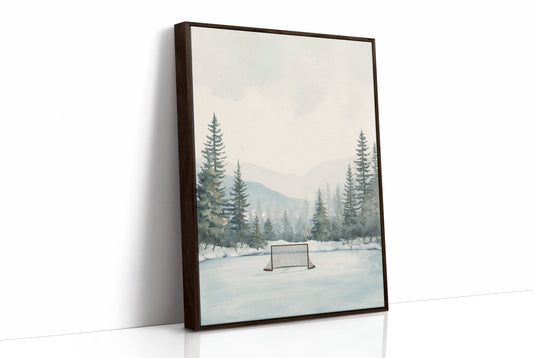 Winter's Silent Arena: Pond Hockey Dreams