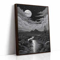 Silver Rivers Thread Through Moonlit Canyons