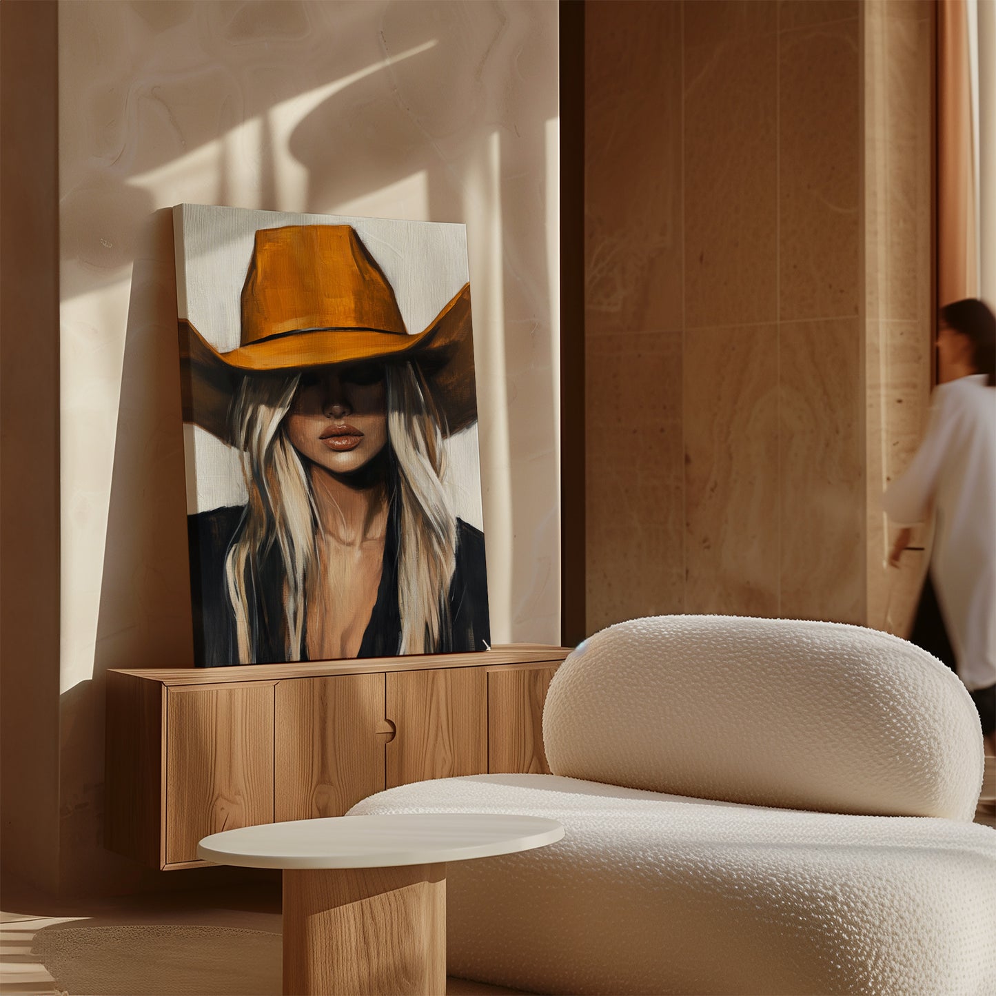 Mysterious Cowgirl Portrait – Western Fashion Wall Art