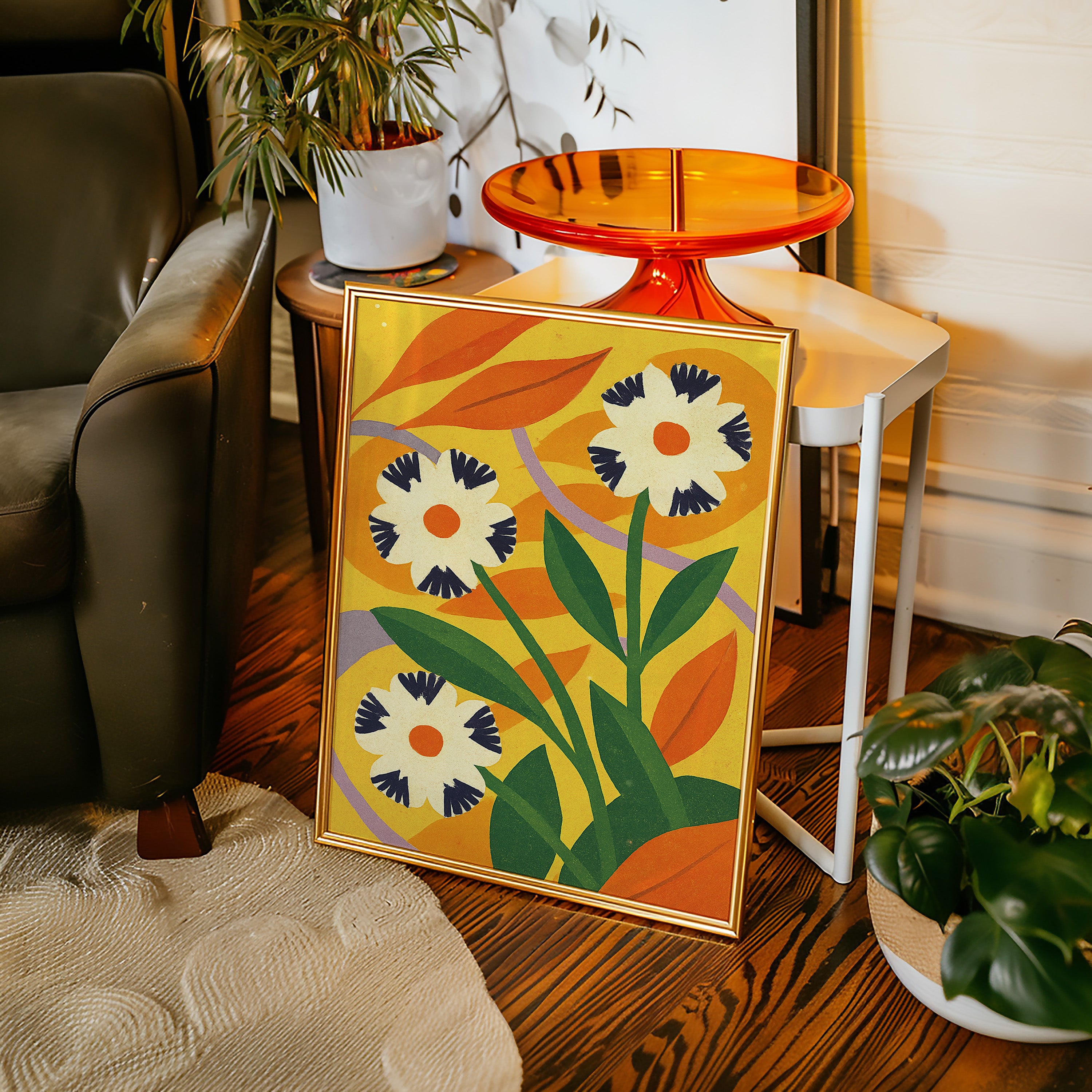 Cactus Meets Sunflower Folk Art