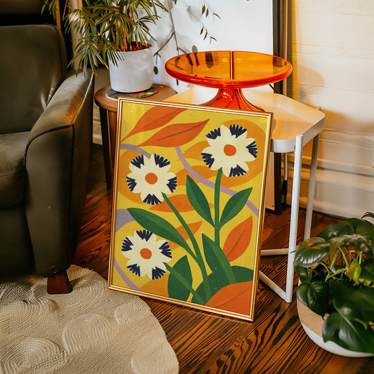 Cactus Meets Sunflower Folk Art