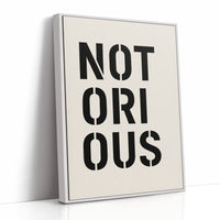Notorious Bold Stencil Typography Print