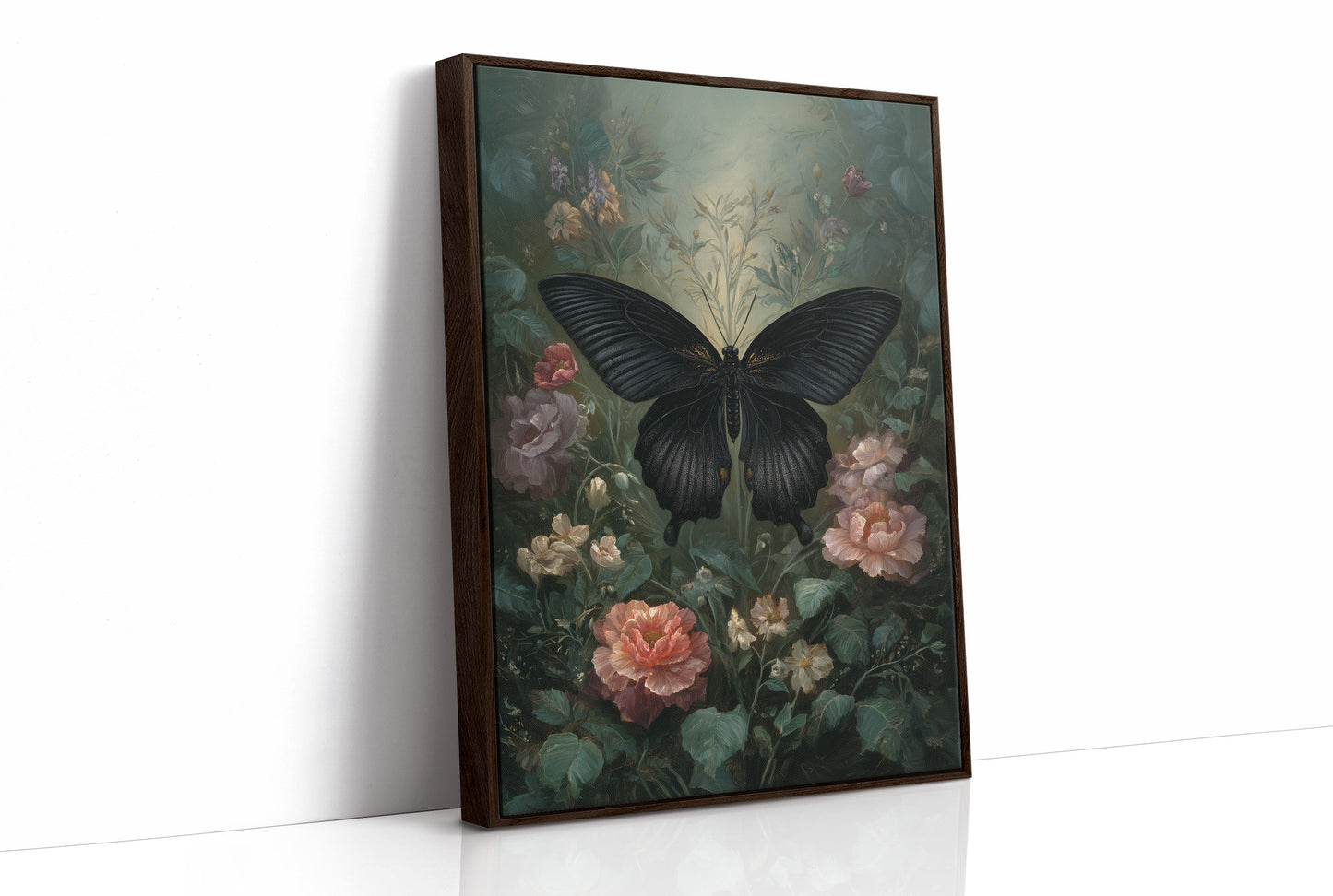 Midnight Blooms Against Dark Walls