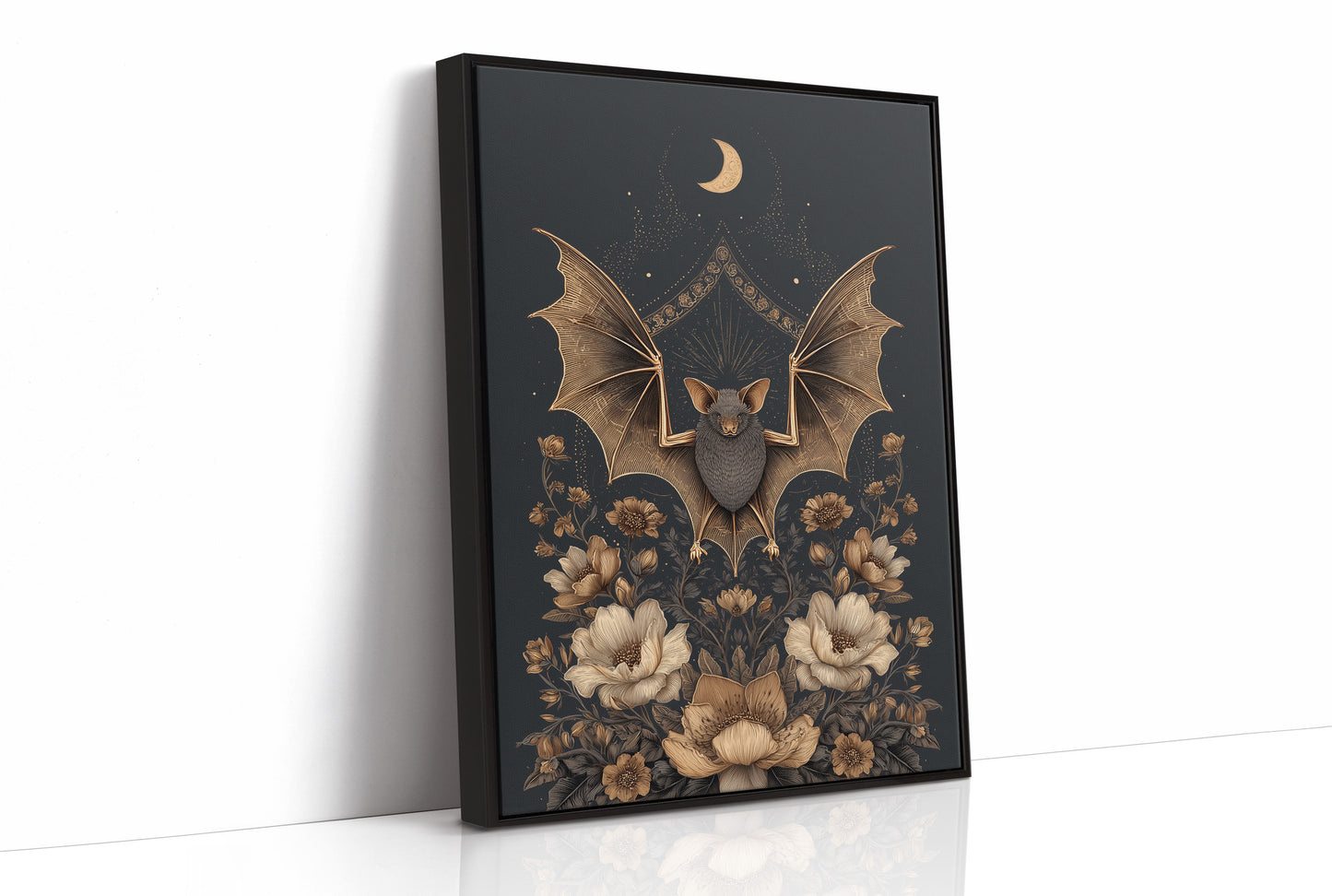 Midnight Blooms Under Copper Wings