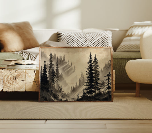 Misty Pines Catch Mountain Light