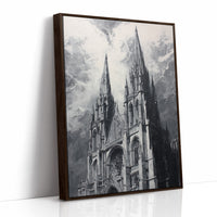 Ancient Spires Reach Stormy Heavens