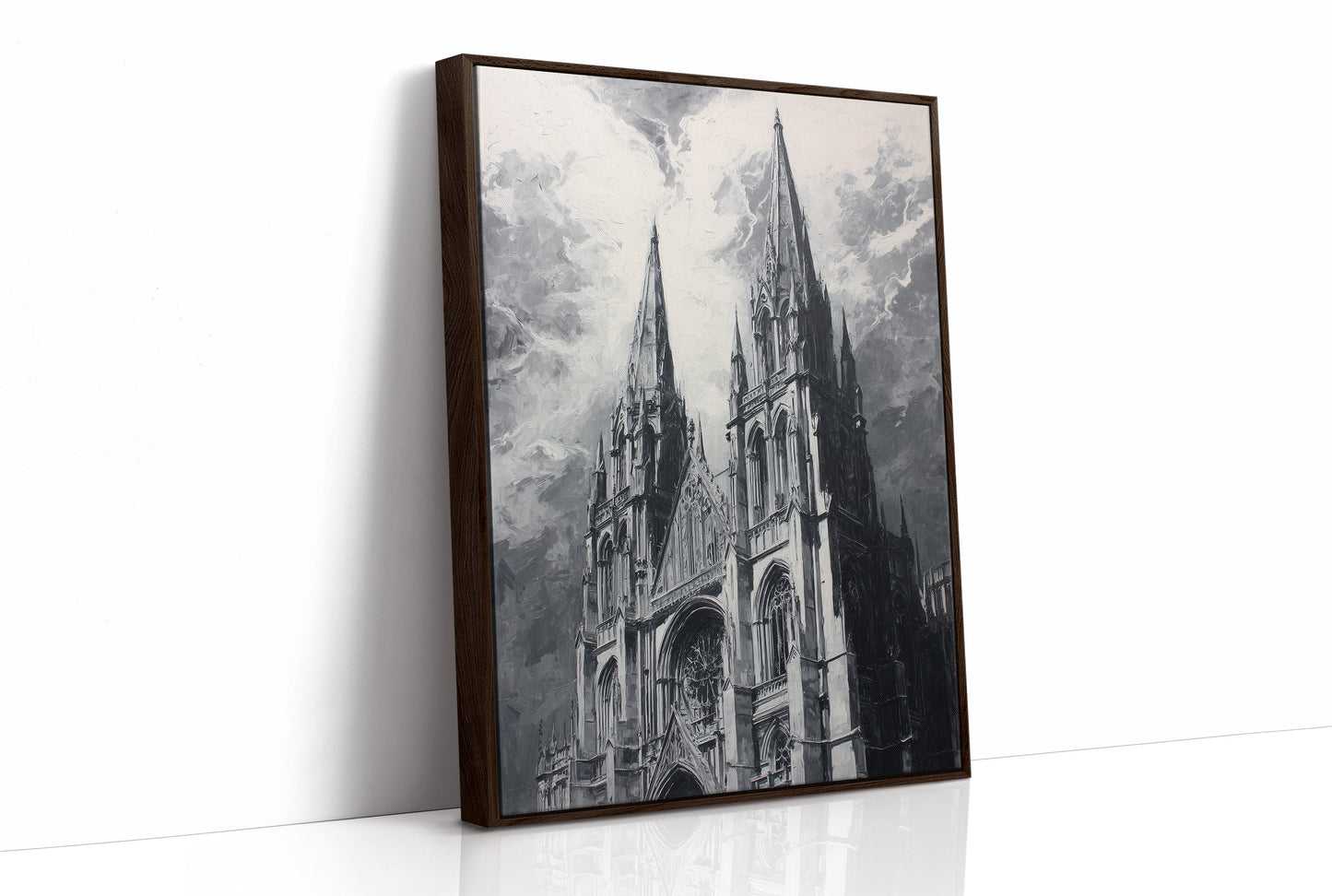 Ancient Spires Reach Stormy Heavens