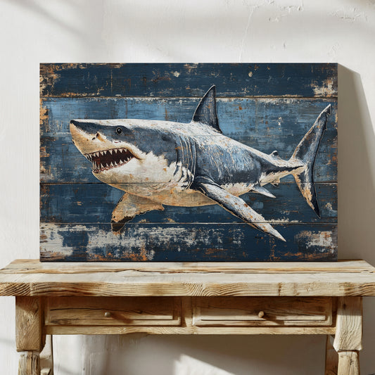 Deep Blue Tales On Weathered Wood