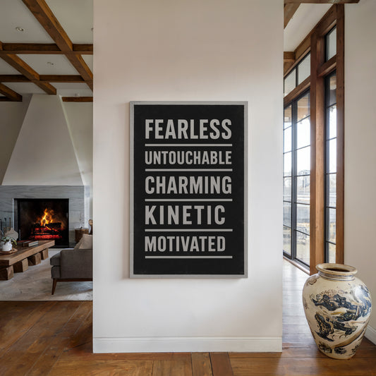 Fearless Motivated Kinetic Bold Text Art