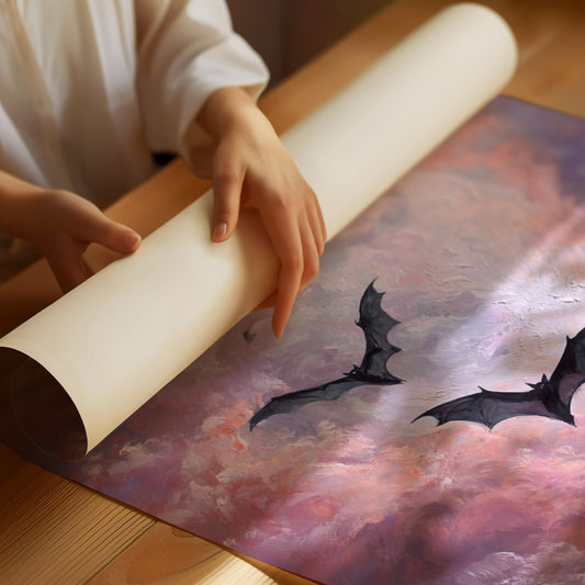 Bats Dance Beneath a Blushing Moon