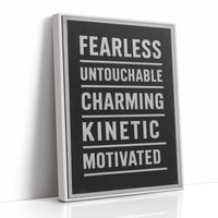 Fearless Motivated Kinetic Bold Text Art