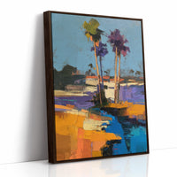 Coastal Palms in Abstract Twilight