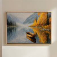 Autumn Canoe Waits For Adventure