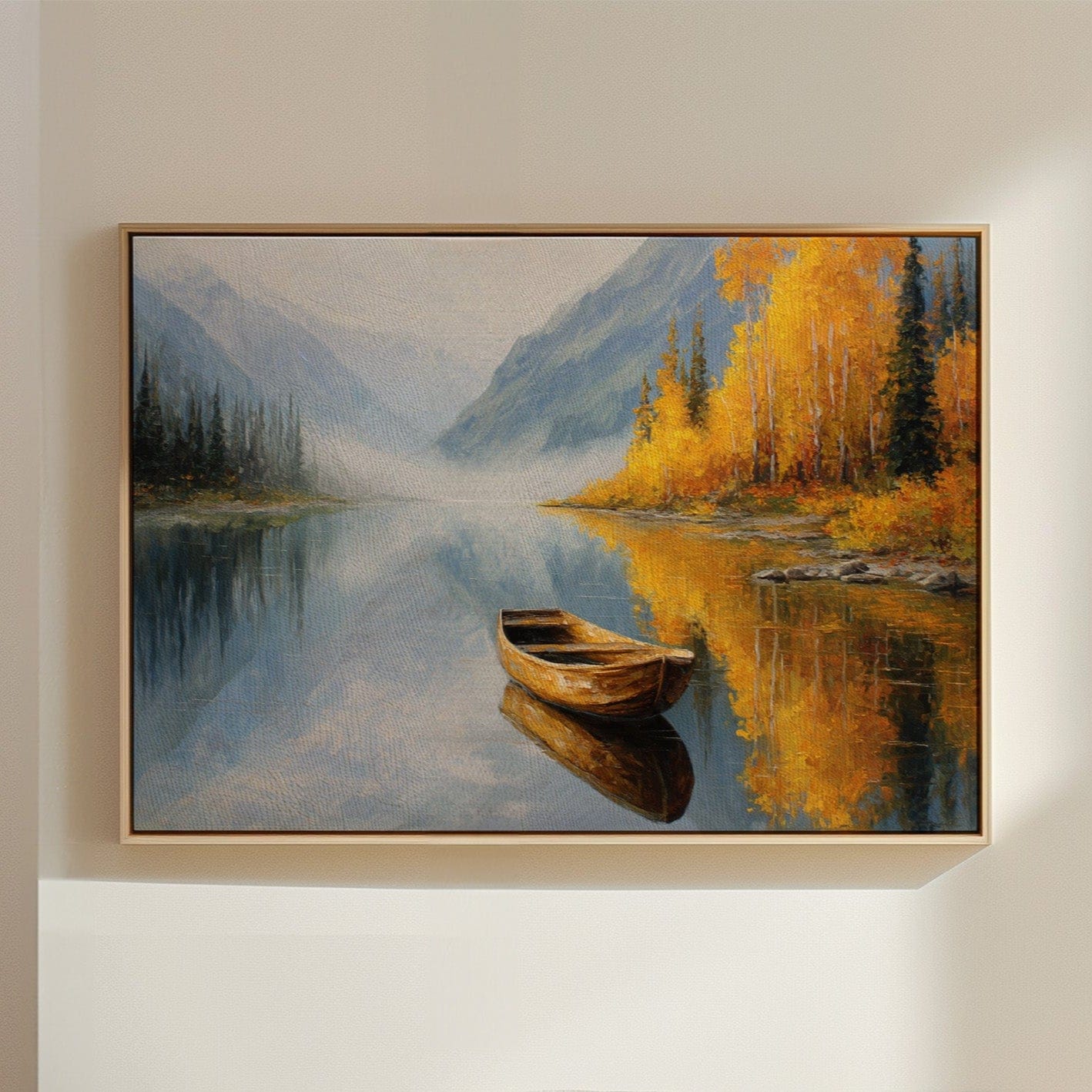 Autumn Canoe Waits For Adventure