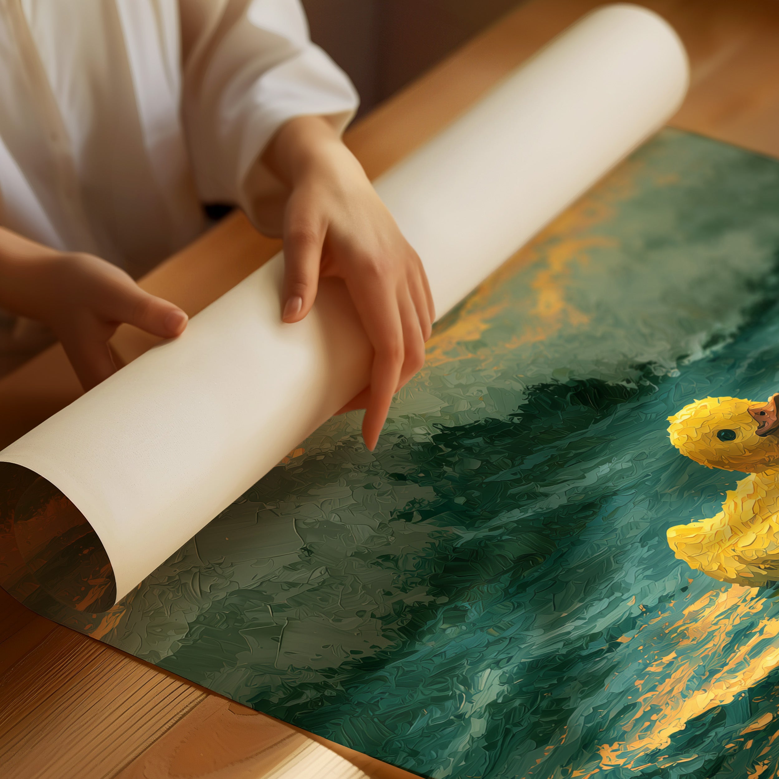 Duck Aglow at Sea