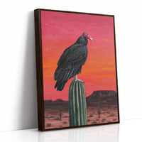 Vulture Waits While Sunset Burns