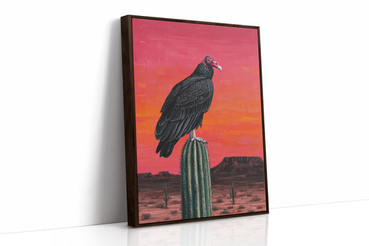 Vulture Waits While Sunset Burns