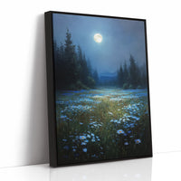 Midnight Meadow Bathes In Moonlight