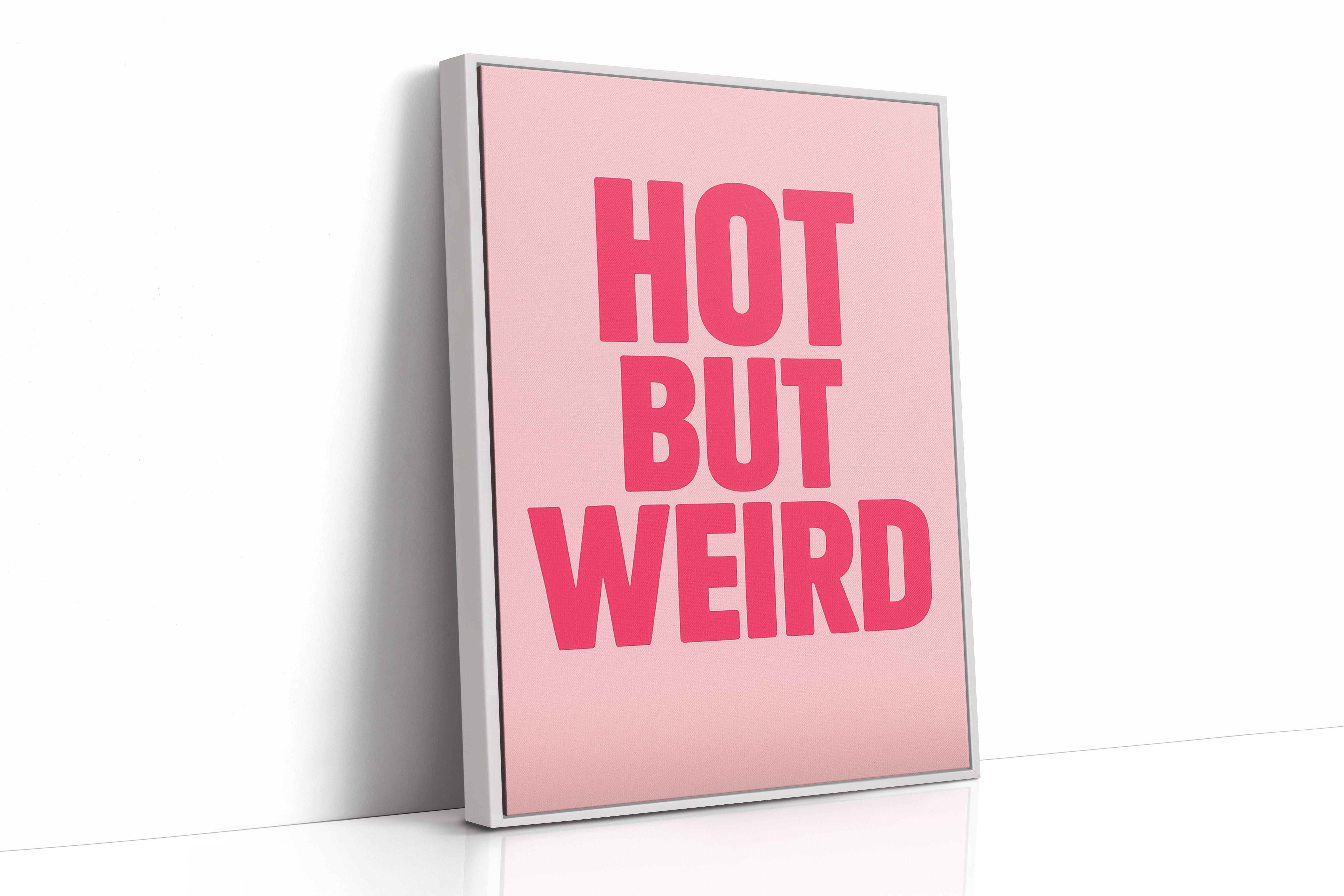Hot But Weird Bold Pink Wall Art