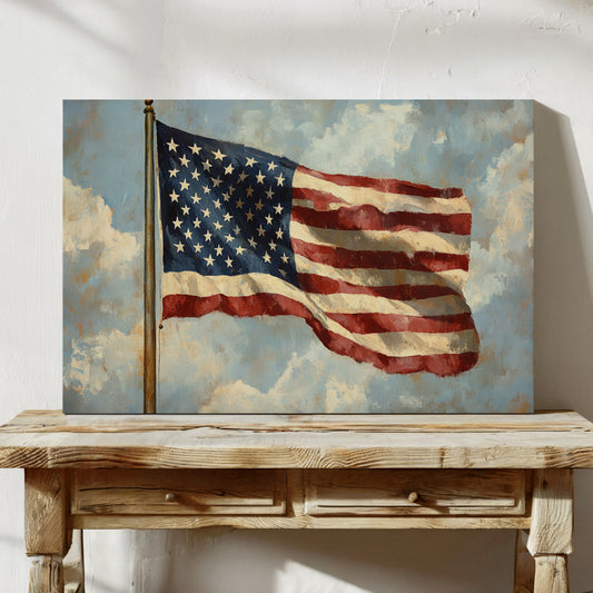 Liberty's Colors Dance Above Summer Clouds