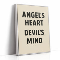 Angel’s Heart Devil’s Mind Typography Print