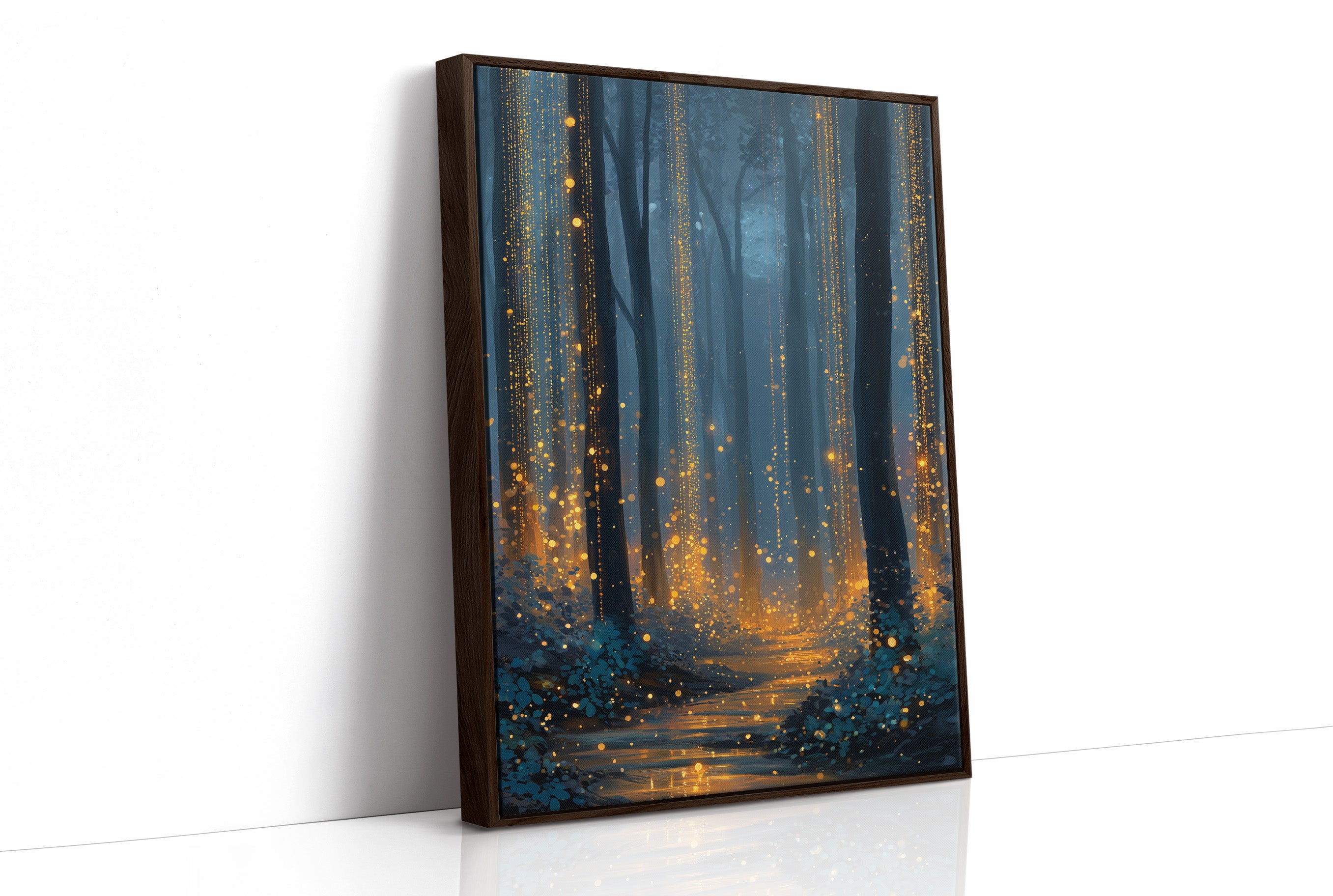 Fireflies Dance Through Midnight Woods