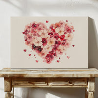 Love Blooms In Watercolor Hearts